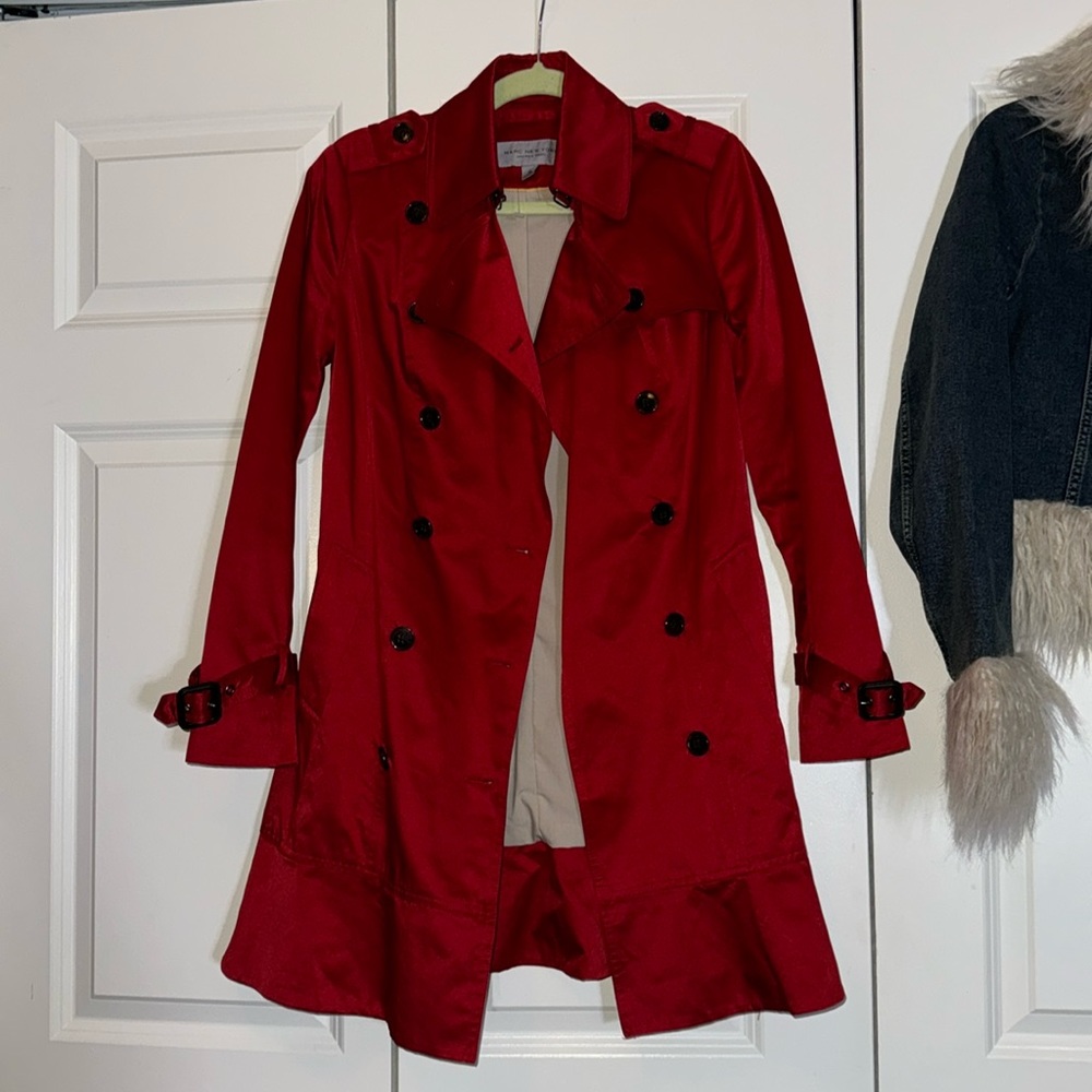 Marc New York Red Trench Coat